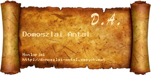 Domoszlai Antal névjegykártya