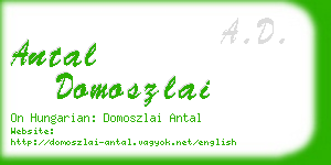 antal domoszlai business card